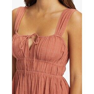 Roxy Paradise Winds Dress Cedar Wood Flowy Lagenlook Boho Prairie Fields Cottage